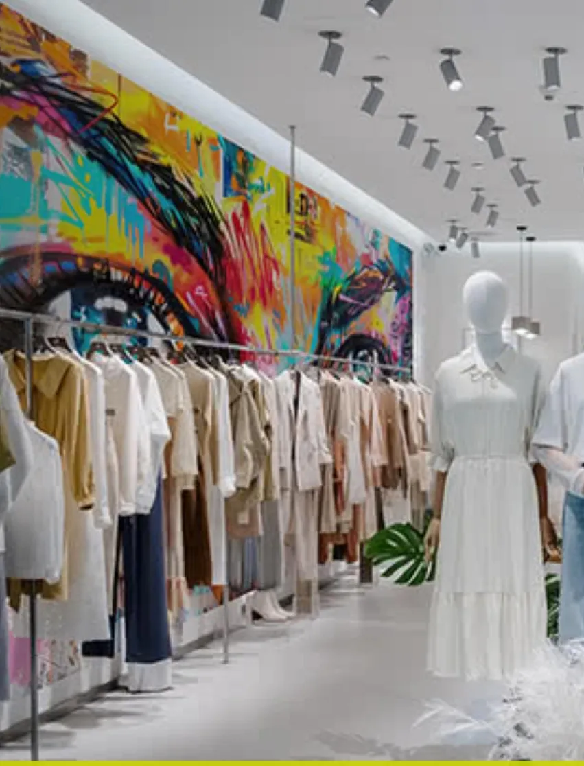 Clothing Store Feature Wall